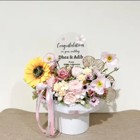 Bloom Box Akrilik Ucapan Wedding Rajeg