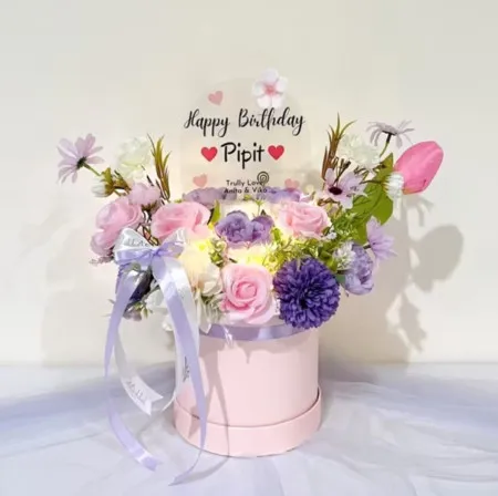Bloom Box Akrilik Ucapan Ulang Tahun Rajeg